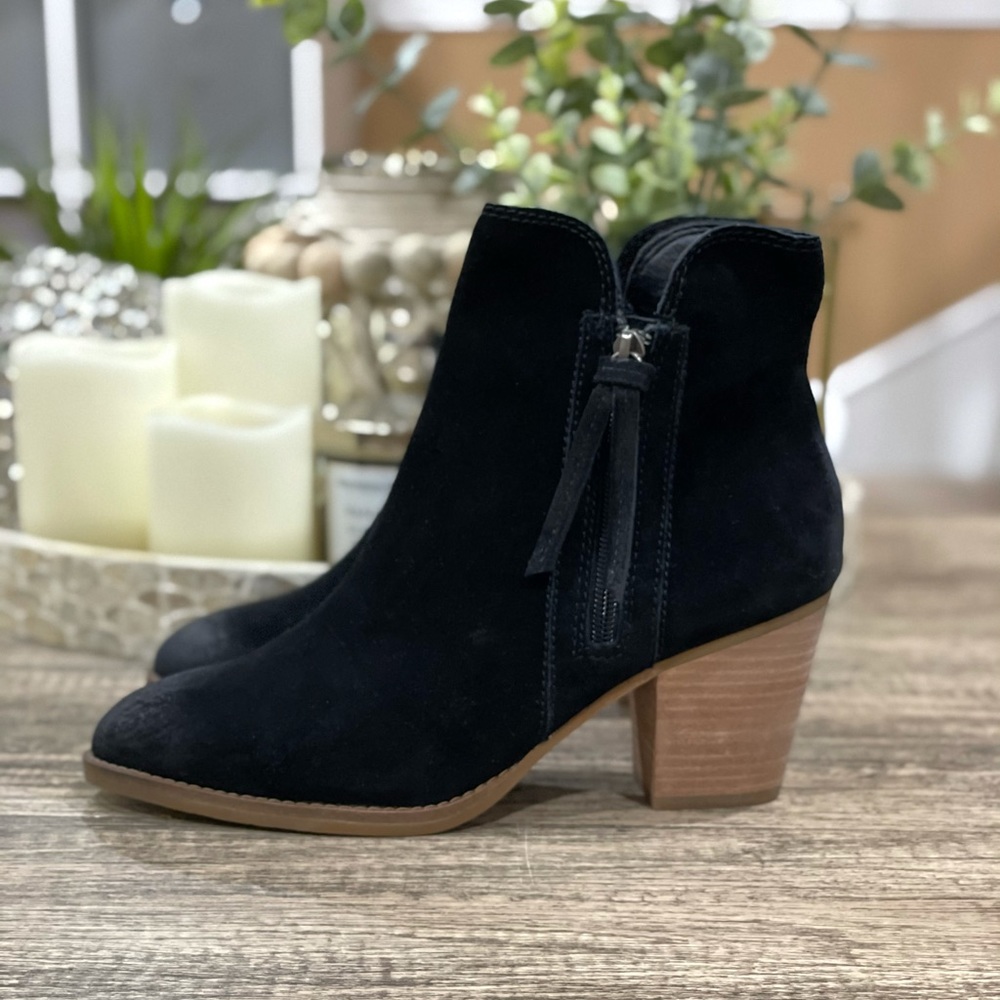 Frye Black Suede Ankle Booties - Picture 2 of 11